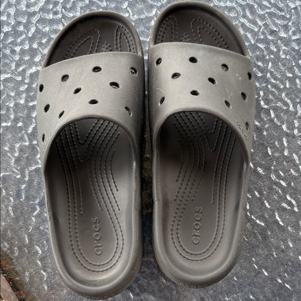CROCS Black Slide Sandals Unisex Men’s 10/ Women 8
